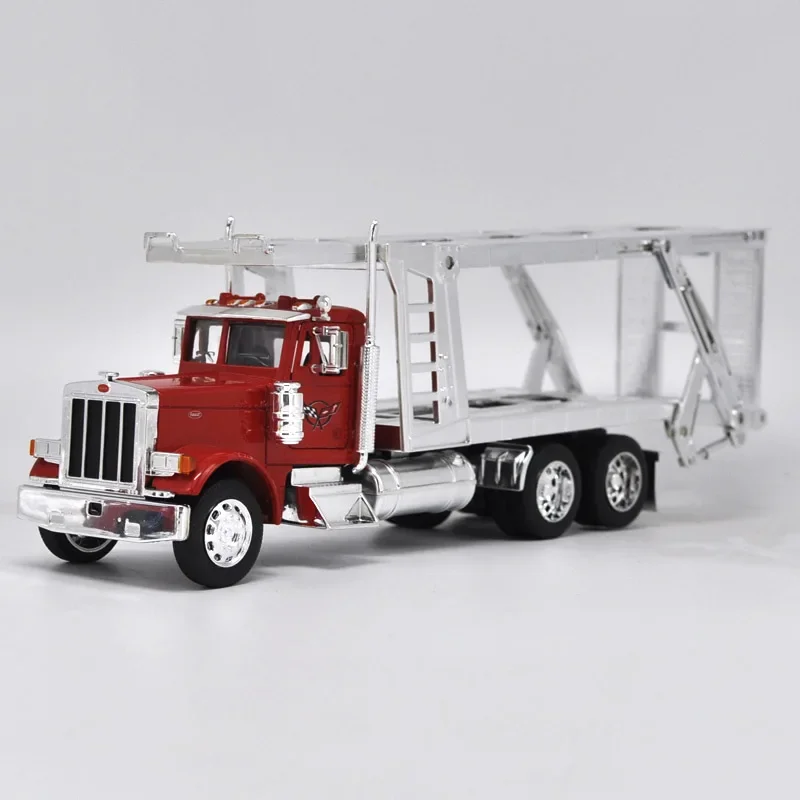 WELLY 1:32 Kenworth Alloy Trailer Car Model Diecast Metal American Transporter Truck Vehicles Car Model Simulation Kids Toy Gift