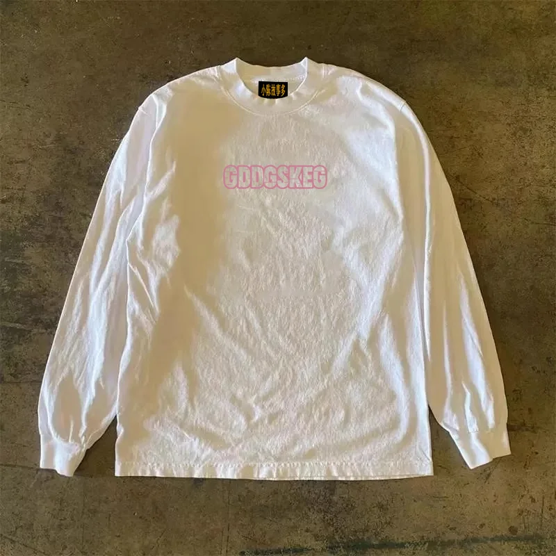 Heavyweight Pure Cotton Long Sleeve T-Shirt Unisex Vintage Style Streetwear Versatile 310gmao Xiaocheng Story Multi-Design