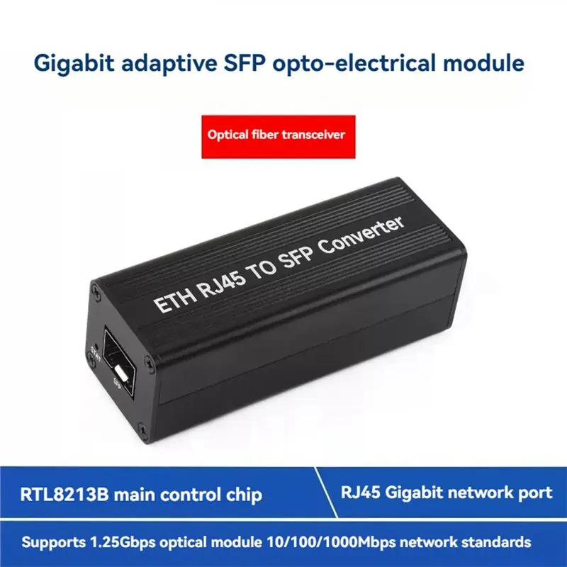 ETH RJ45 To SFP Converter Mini Gigabit SFP Media Converter Without Poe Module Supports 1.25Gbps Optical Module
