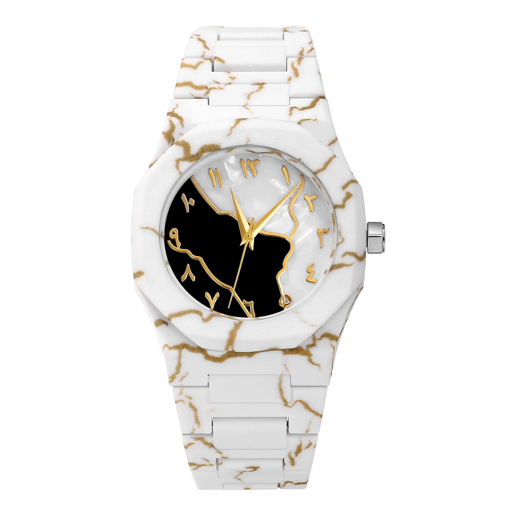 1-piece new watch, polygonal dial, fashionable and trendy accessory for outfit coordination, with a premium feel