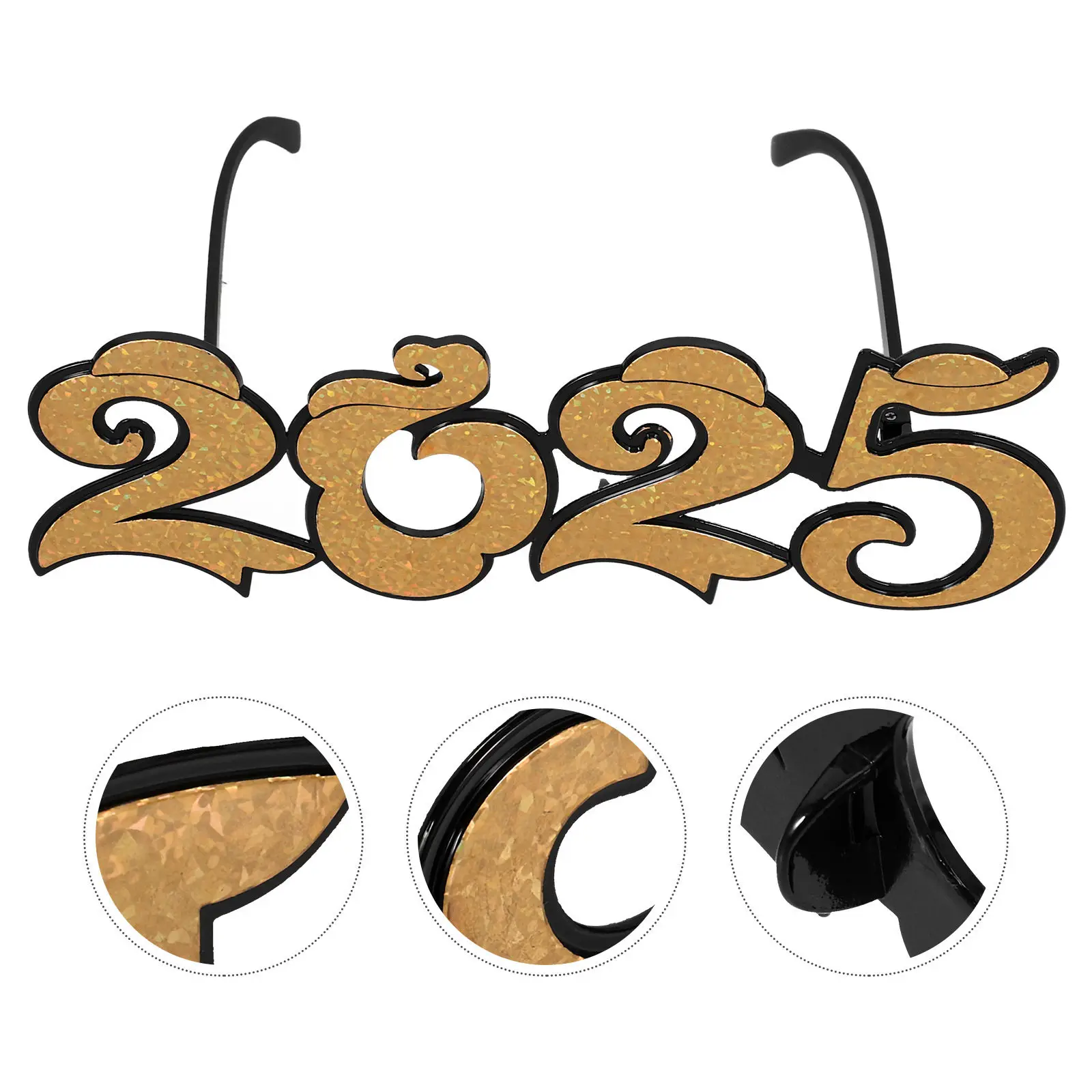 2025 New Year Party Eyeglasses Photo Prop Fun Number Design Plastic Eye Decoration Supplies 2025 Eyeglasses Party Props