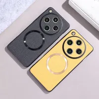Luxury PU Magsafe Plain Leather Case for OPPO FIND X8 Pro Ultra X7 X7Ultra Magnetic Wireless Charging Shockproof Protect Cover