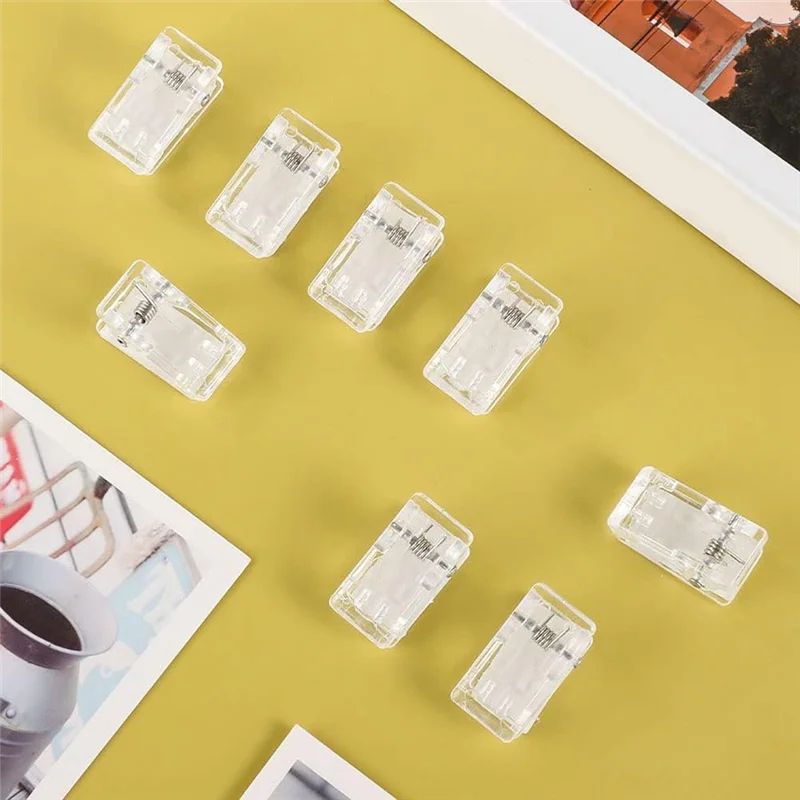 100PCS Tapestry Clips Photo Clips Light Clips For Office Photo Christmas , Clear