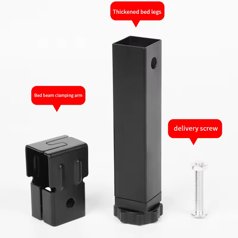 Ribbed frame bed leg support column 3 × 3cm clamping foot bed side support reinforced adjustable furniture foot bed bottom mute - Image 4