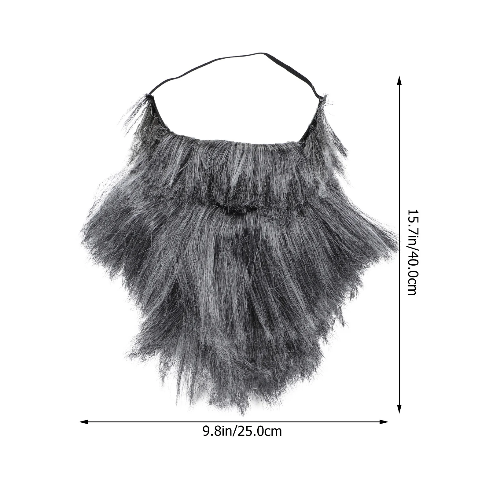 Barba Artificial gris de alta densidad, plástico suave, ajuste cómodo, accesorio de fiesta de Halloween, accesorio de disfraz creativo, 1 Uds.