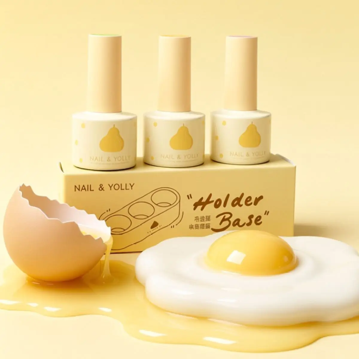 NAIL&YOLLY 3 Types Super Top Base Coat Gel Nail Polish with Base Box 10ml Clear Semi Permanent Soak Off Varnish Nail Supplies