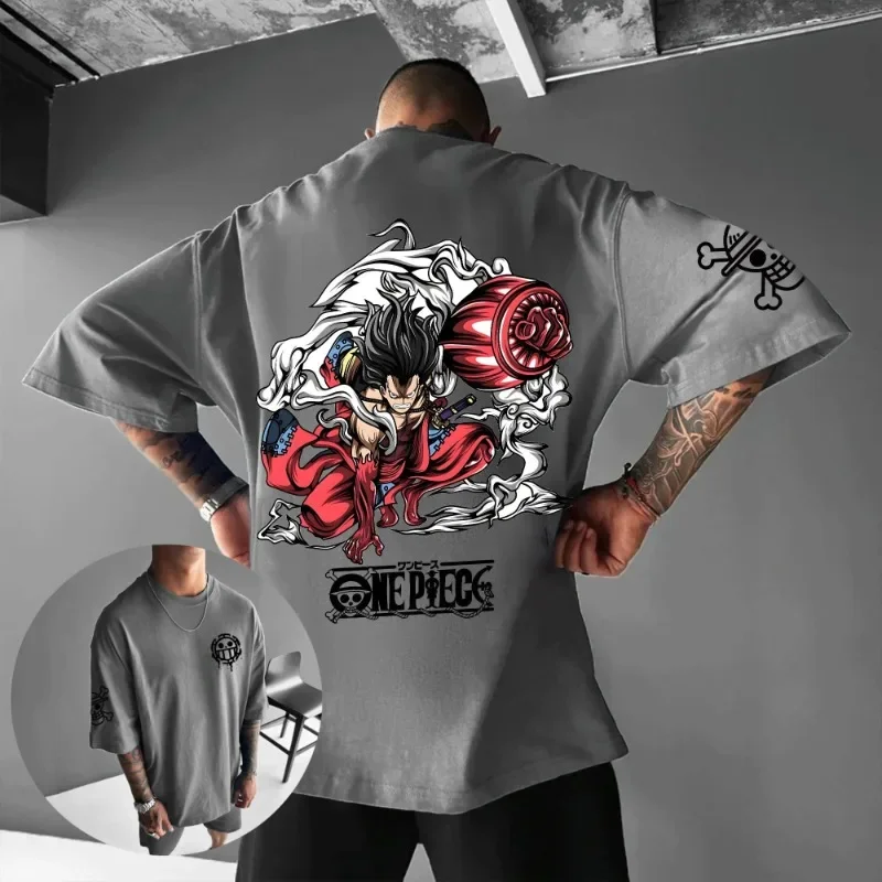 Camiseta oficial de una pieza, moda de verano 2025, nueva camiseta holgada de Anime Unisex, sombrero de paja, diseño de piratas, estilo Retro cómodo