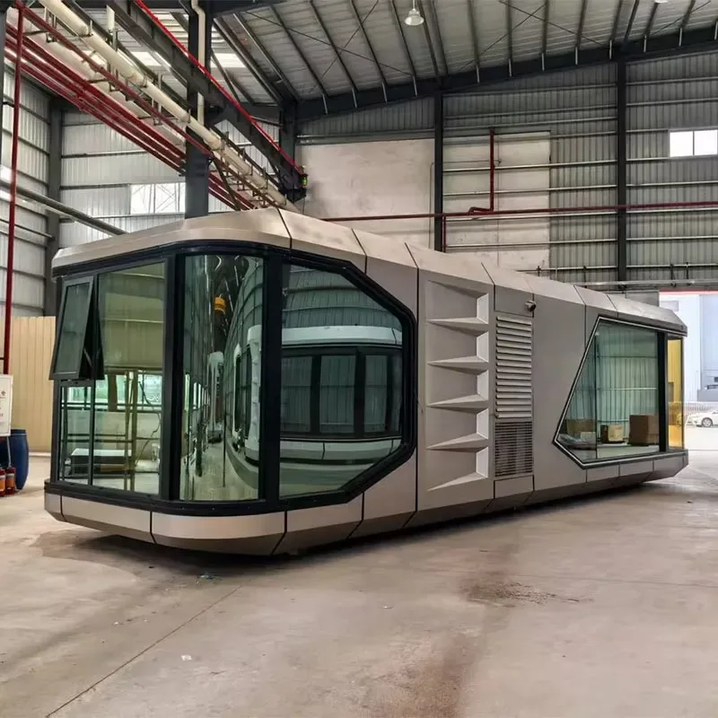 Prefabricated Modular Luxury Cabins with Air Conditioning and Taps Premier Camping Option in European Resorts