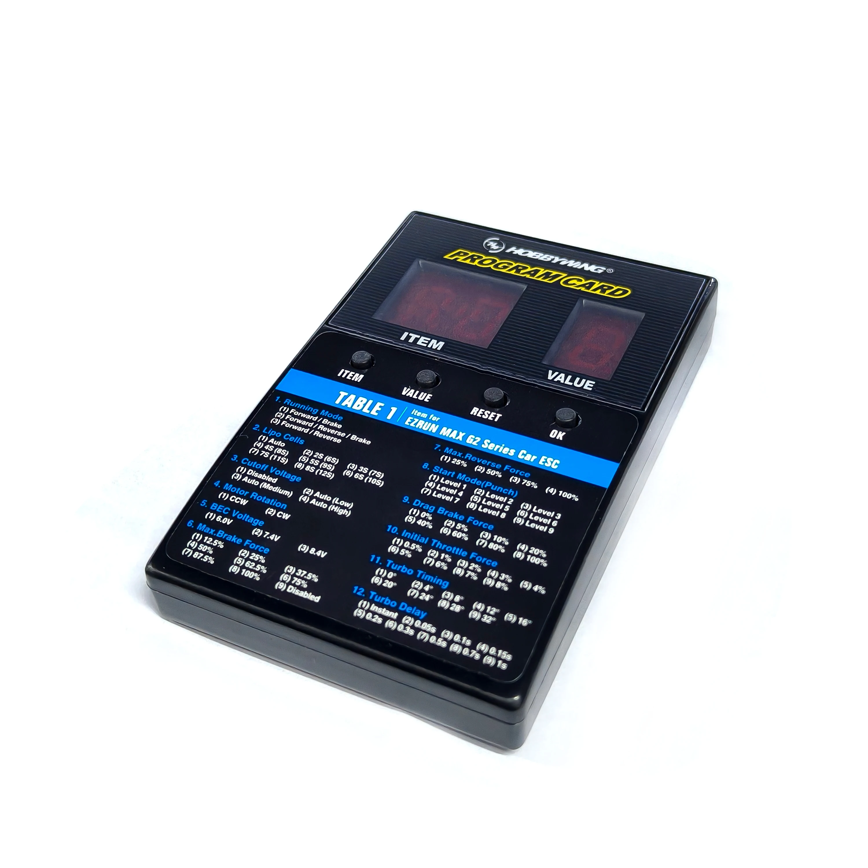 Hobbywing RC Car Program Card LED Program Box 2C Programm Card For XERUN  Flyfun Series Car Brushless ESC