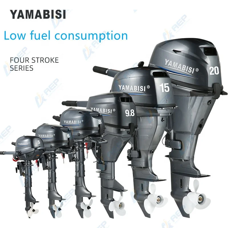 

4 Stroke Compatible Fishing Boat Engine Outboard Motor 5hp/6hp/8hp/9.8hp/15hp/20hp Water Cooled Outboard Engine