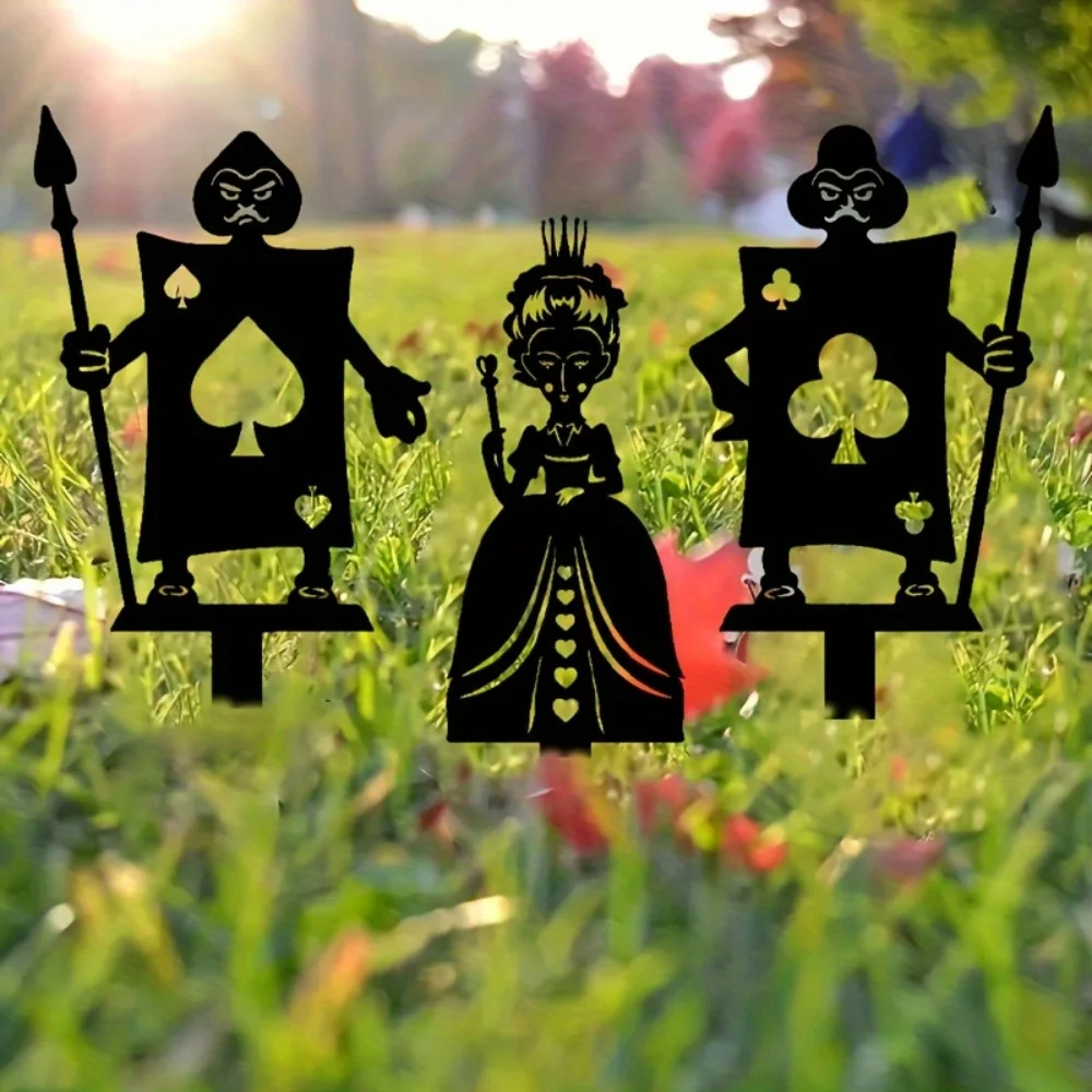 CIFBUY Queen Guard Metal Wall Art Laser Cut Silhouette Garden Pot Decor Outdoor Yard Ornament Home Gift