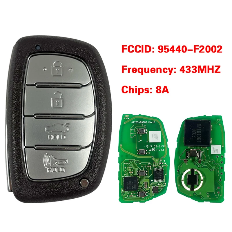 CN020220 Original 4 Buttons Remote 8A Chip 434Mhz FCCID 95440-F2002 Smart Keyless Key For Hyundai Elantra Sedan 4DR 2020