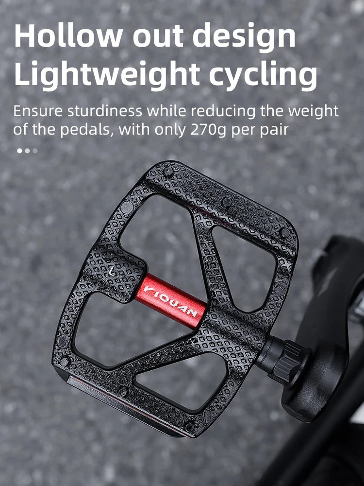 AliExpress NONE ESLNF Bicycle Pedal Durable Alloy Cycling Pedals DU Double Sided Mountain Bike Anti Skid Pedals