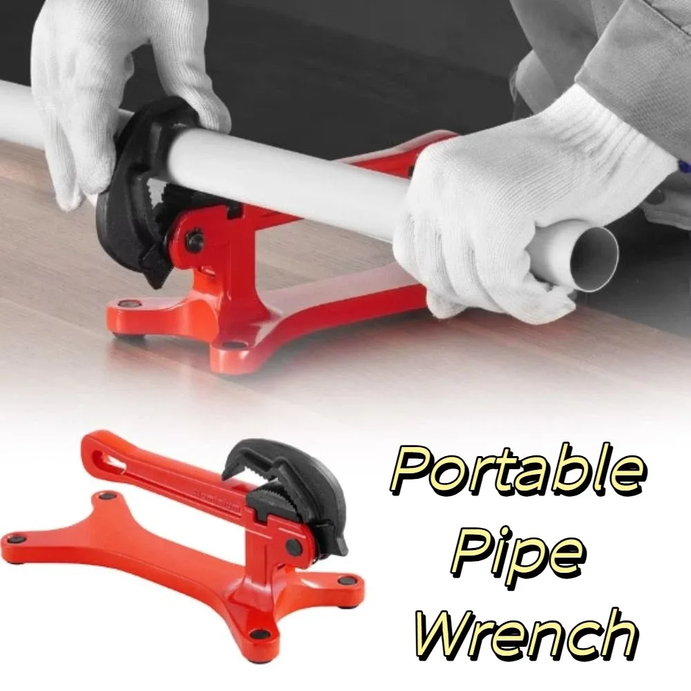 Lightweight Portable Pipe Vise Multifunctional Aluminum Tube Pipe Tightening Vise Heavy Duty Hand-held Bench-mounted Pipe Vise