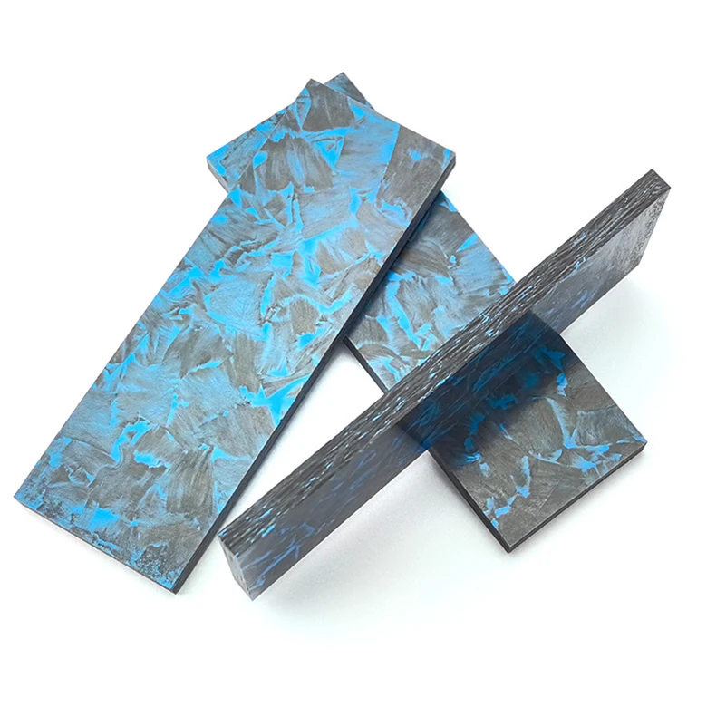 Imagem -05 - Esmagado Material de Fibra de Carbono Preto de Mármore Textura Punho de Faca Faça Você Mesmo Make Board Ferramentas Edc Escala Making Cores 2023 Novo