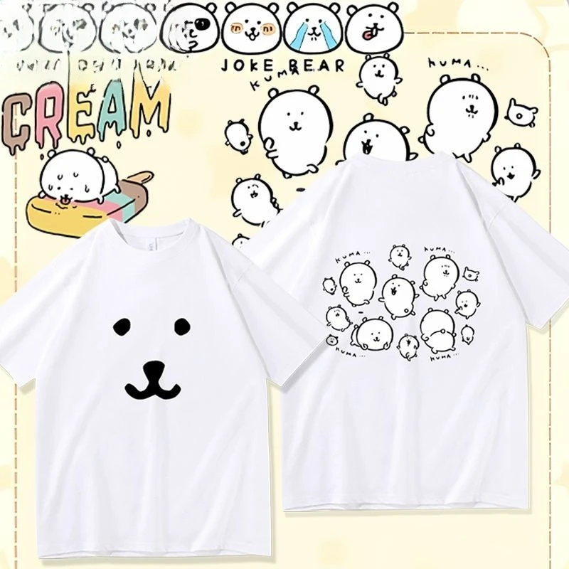 Nagano Anime Cartoon Paar Kurzarm-T-Shirt für Zusammenarbeit, Sommer-Herren-Top aus reiner Baumwolle, lockere Passform, vielseitig, lässig