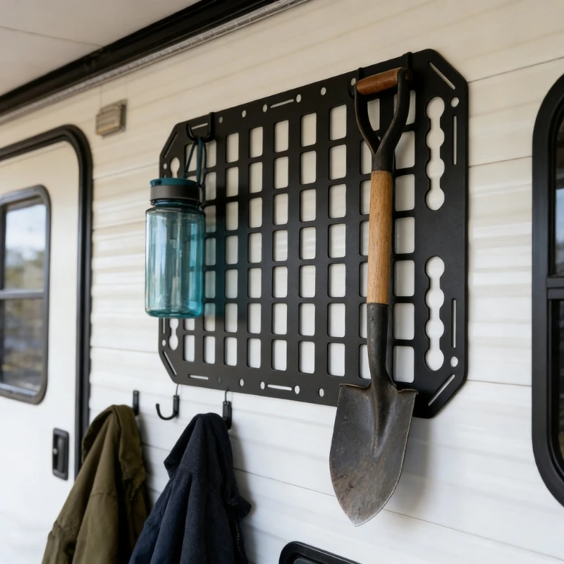 

P5ED L Track Panel System For Organizing Truck Bed Accessories Securely