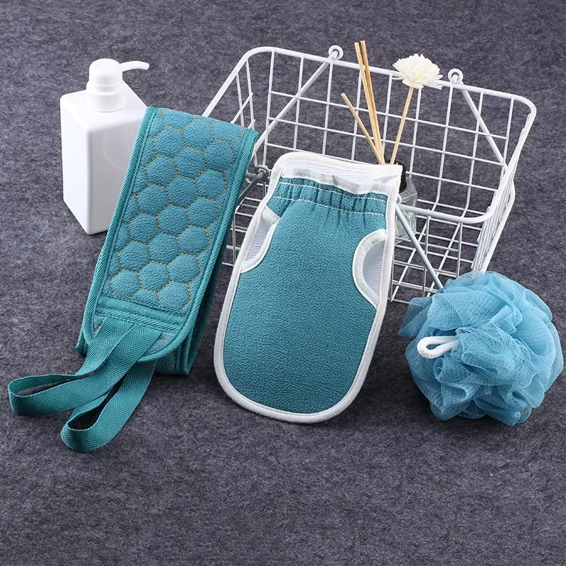 Body Scrub Beauty Health Bath and Body Care Shower Exfoliating Back Scrubber Bath Belt Towel Ball Glove Deep Mud Clean