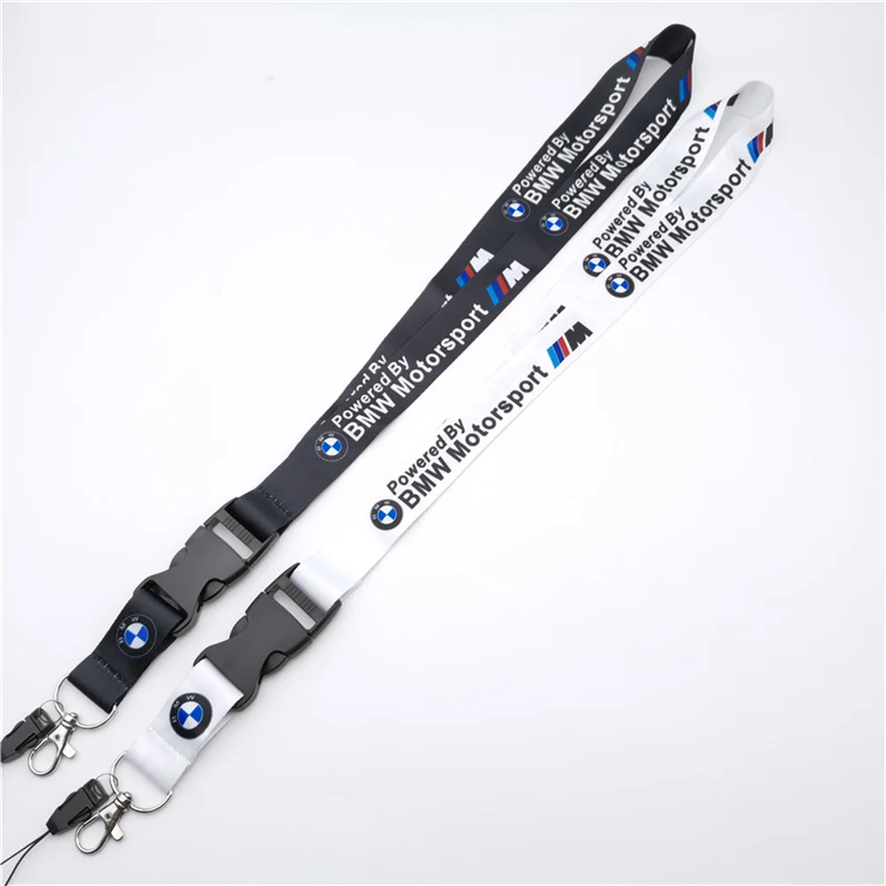 BMW Motorrad Lanyard Nylon Printing Emblem Style Black White Keychain motorcycle accessories gadget auto Fashion Gift