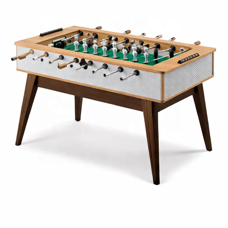 Modern Style 2-Player Kid-Friendly Indoor Solid Wood & Metal Freestanding Foosball Table, Professional Grade, Customizable Color