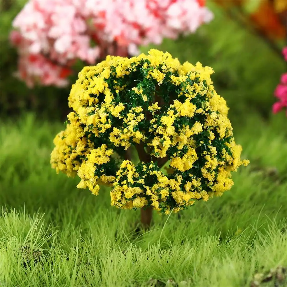 Micro Figurines Plastic Sakura Miniatures Model Rural Style Simulation Trees Landscape Vivid Micro Figurines Micro Landscape