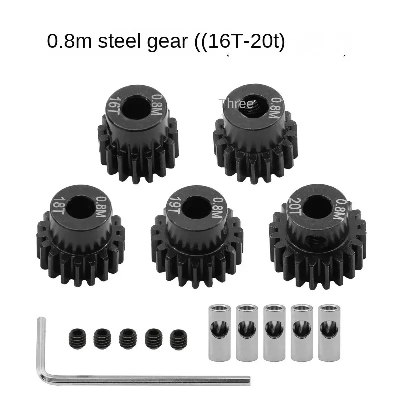 

5pcs 0.8M 32P 3.175 5mm 11T 13T 15T 17T 18T 20T 24T 28T 30T 35T Hardened Steel Pinion Gear Motor Gear For 1/8 1/10 RC Model Car