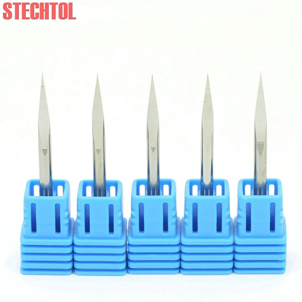 3.175*0.1MM 15 องศา 3-Face เครื่องตัดคาร์ไบด์ PCB CNC Engraving Bits, CNC แกะสลัก Cutters Router Bits เครื่องมือสำหรับไม้โลหะ