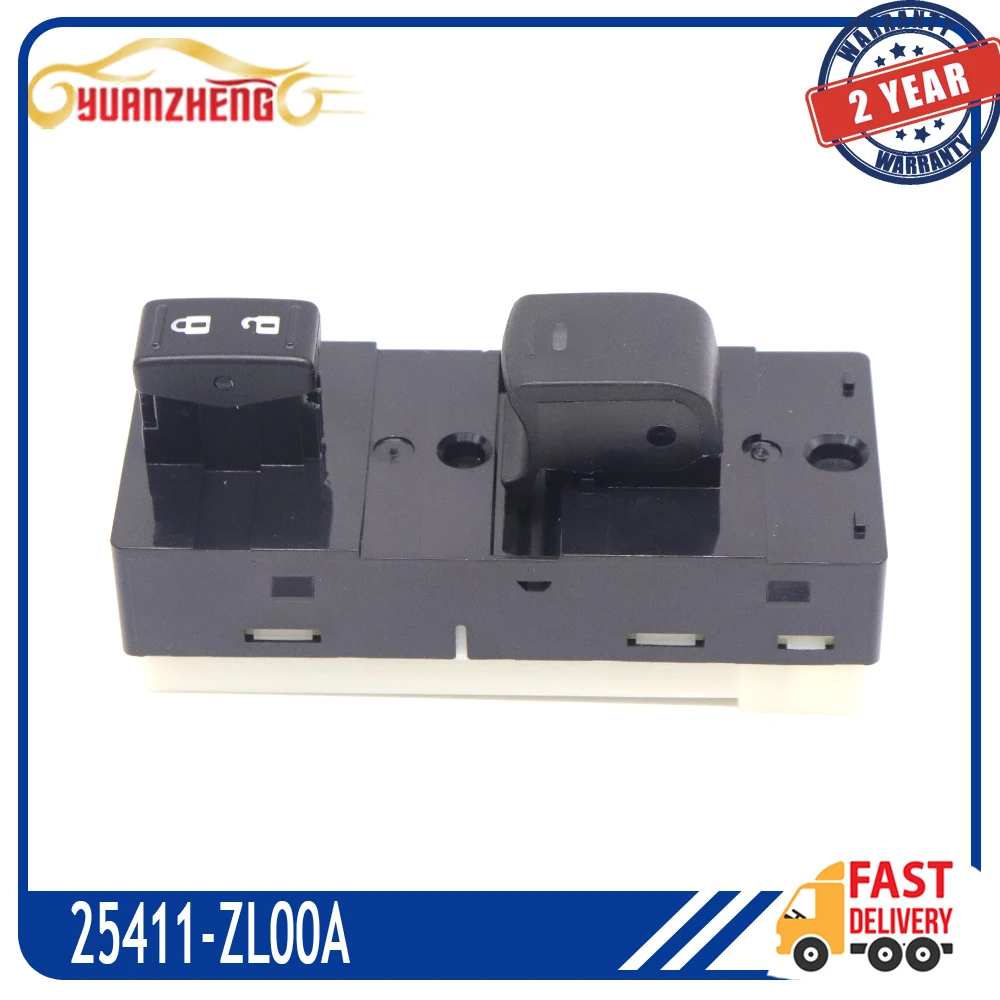 1pcs Car 8 Pins Passenger Power Window Switch Assy 25411-ZL00A For Nissan Frontier Xterra 2010-2019 DWS322 25411ZL00A