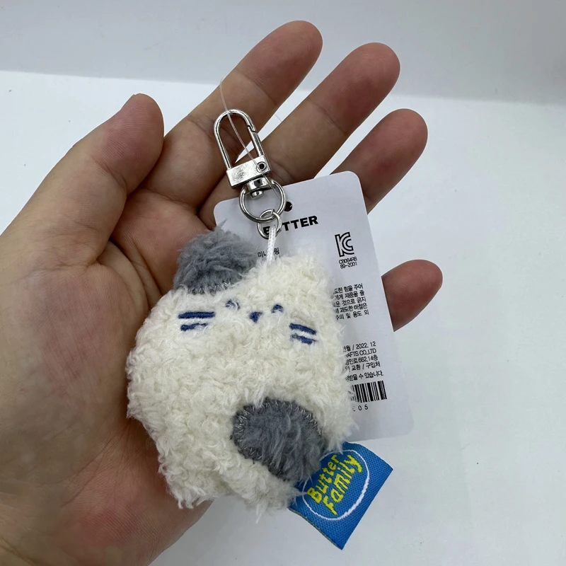 7cm korean fashion Anime Butter rabbit cute plush keychain Toy Animal Car keying Bag Pendant Stuffed Soft Doll Kid Birthday Gift