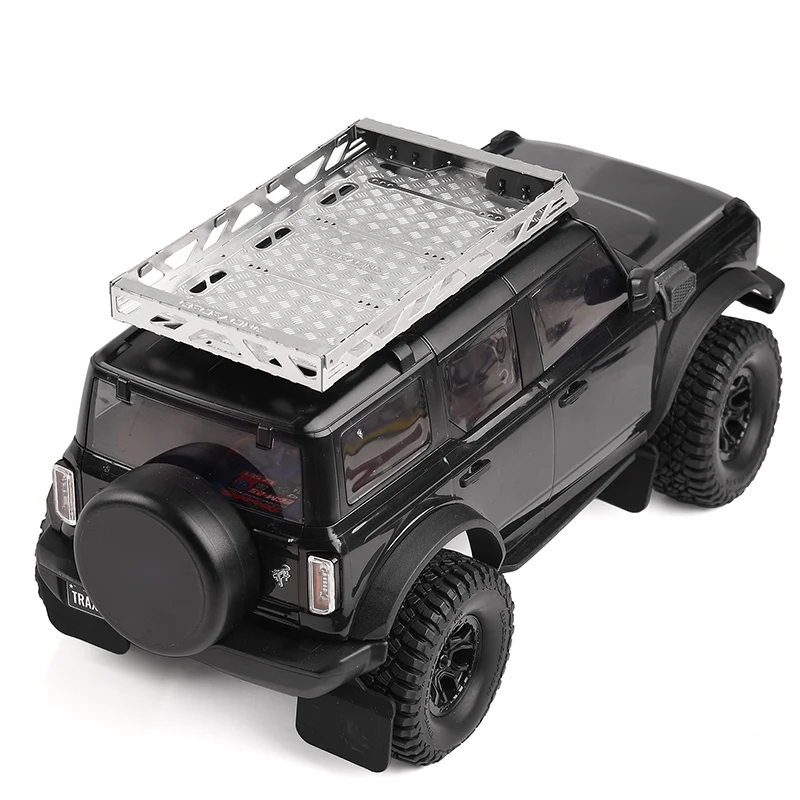 Metal Silver Roof Rack for 1/18 RC Crawler TRX4-M SCX24 Chevrolet K10 Defender Bronco Upgrade Parts
