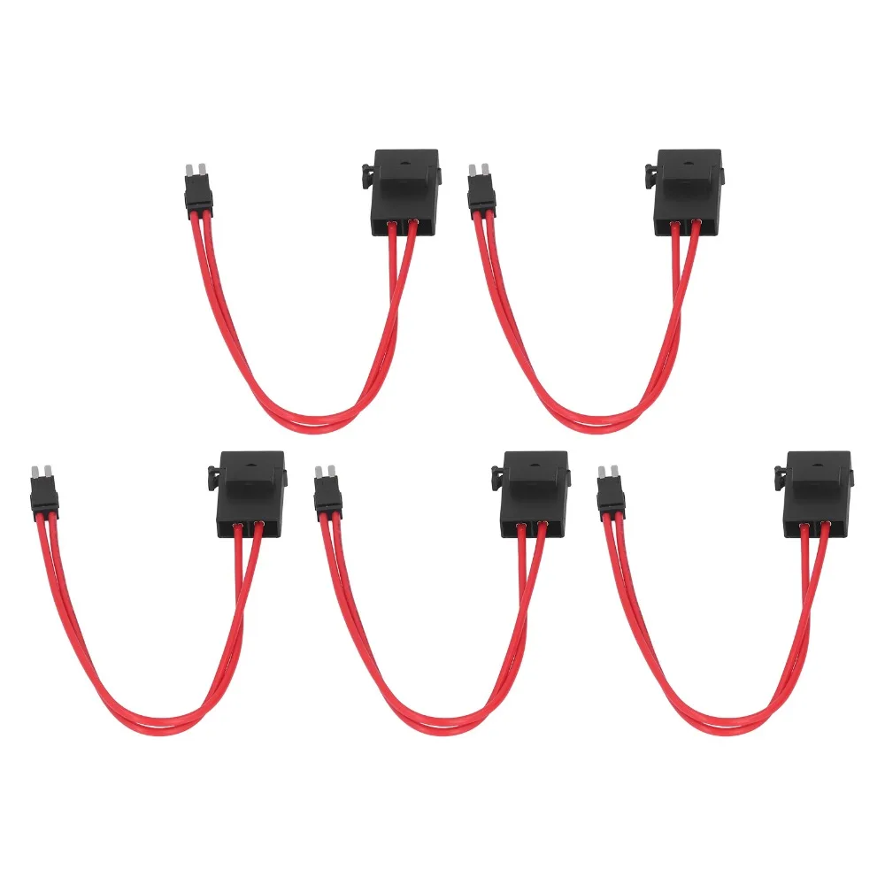 

5 PCS Heavy Duty Car Holder Connector ACM Long Feet 9.1mm 230mm Wire Extension Direct Replacement Compact Holder Connector