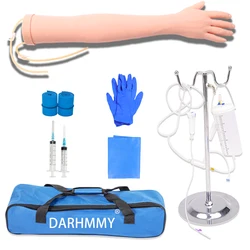 DARHMMY IV-Kit de pratique de perfusion intraveineuse, bras d'injection, phlebotredémarrage, entraînement d'infirmière, kit de modèle de bras de prélèvement sanguin, ponction veniponce