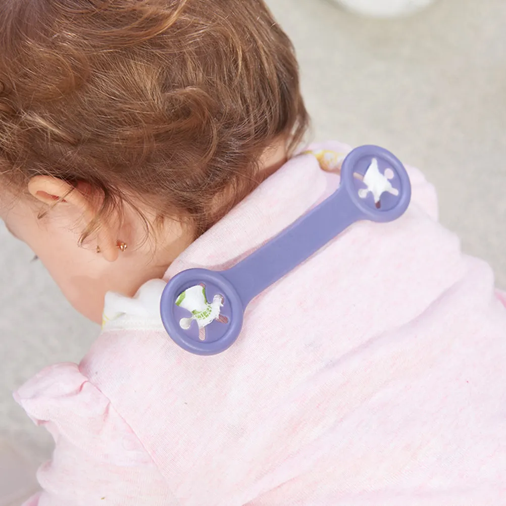 

6Pcs Adjustable Bib Clips Tpr Material Baby Bib Holder for Feeding Bibs Towels Napkins Stain Prevention Lightweight Newborn