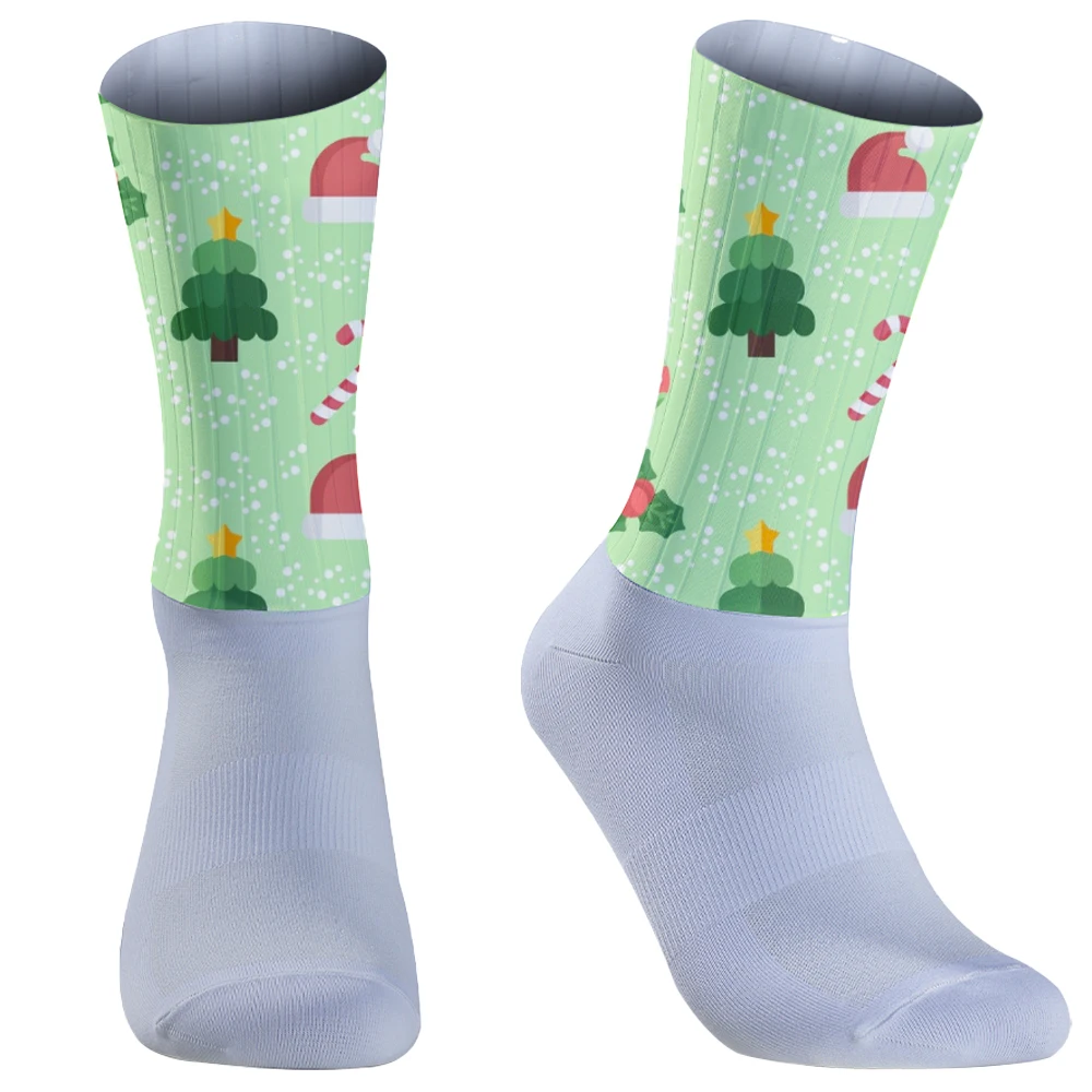 Christmas cycling socks Running Quick Dry Medium Cylinder Men and Women Sports Fitness in the Tube