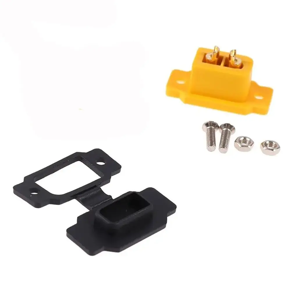 XT60E-F Female Plug with Dust-proof Cover Power Fixed Battery Interface Connector Power Battery Connecting Adapter DIY RC Model