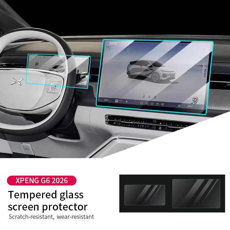 

Car Central Control Display Screen Tempered Glass Screen Protective Film HD Scratch Resistant Cover Interior For Xpeng G6 2026