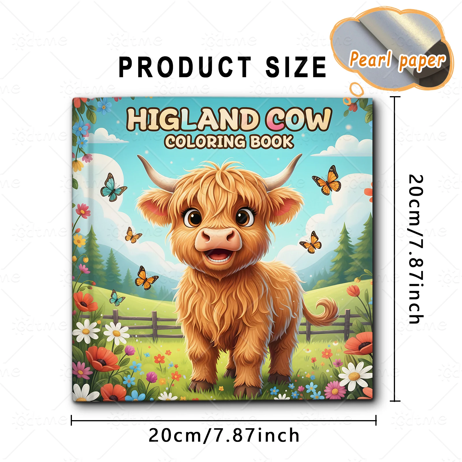 HIGLAND COW Bold-easy Patterns Malbuch für Erwachsene, süßes Zeichenbuch, perfektes Geschenk für Party und Geburtstag – Detail 3