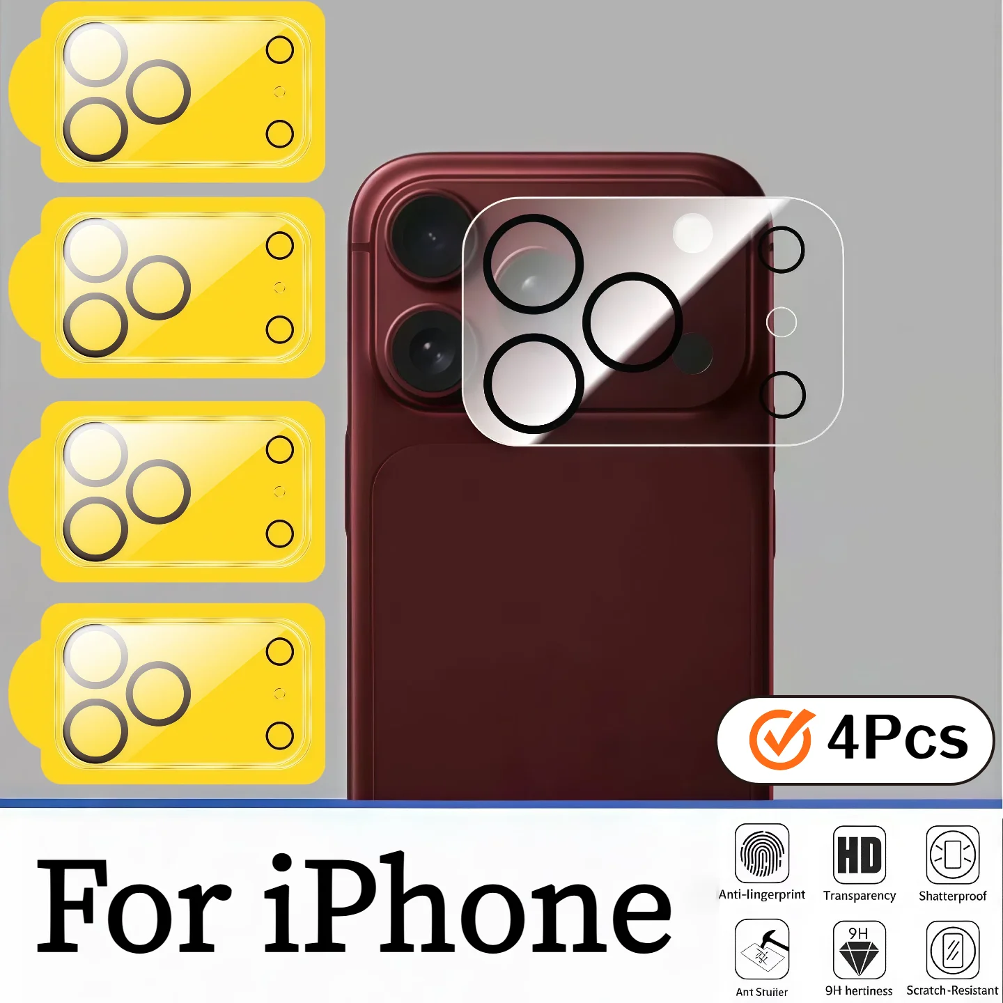 Tempered Glass Screen 9H - 4Pcs For iPhone 18Pro Max 17