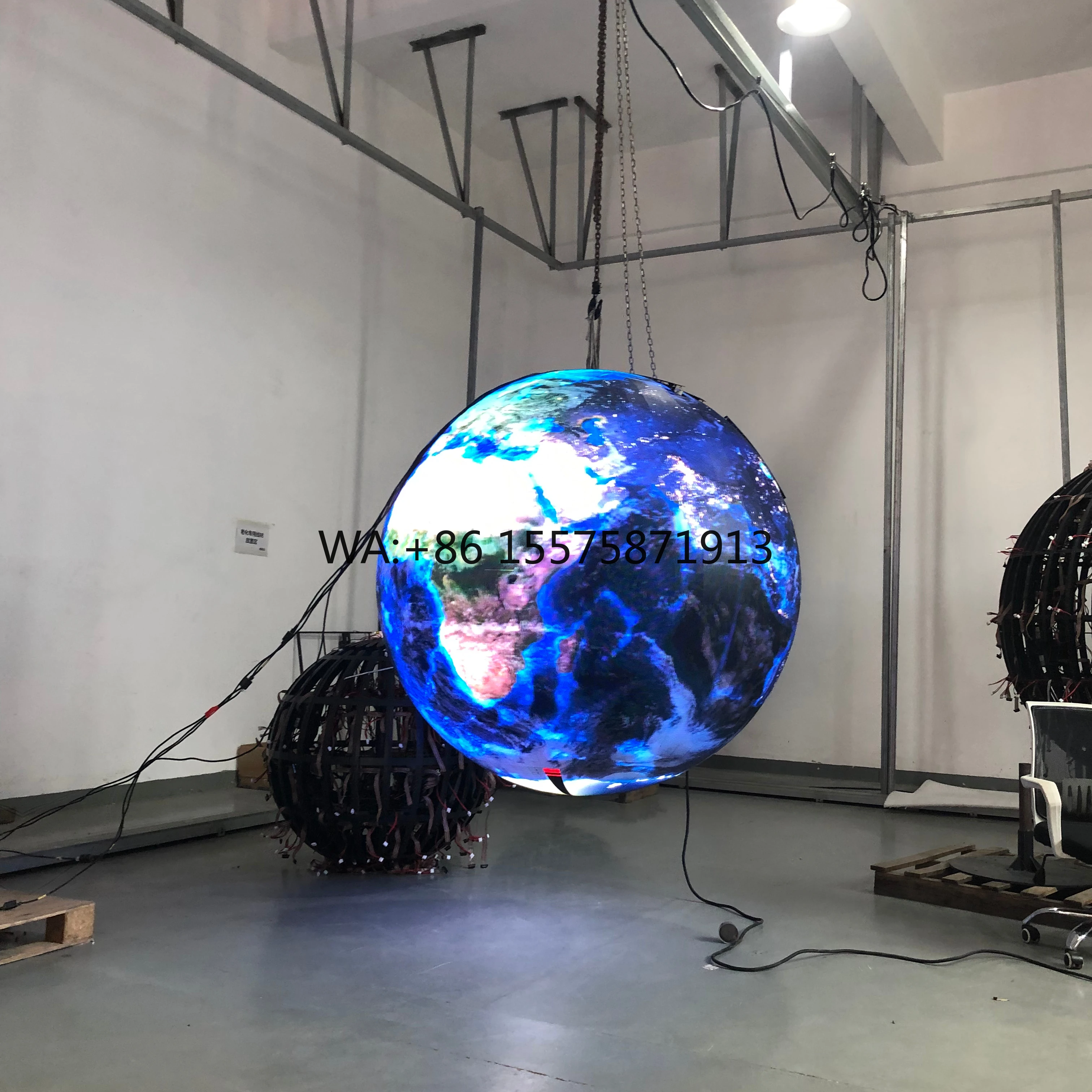 3D Indoor LED Display Advertising Spherical Video Display with 4K HDR10 IP65 Waterproof High Quality and Customizable Features