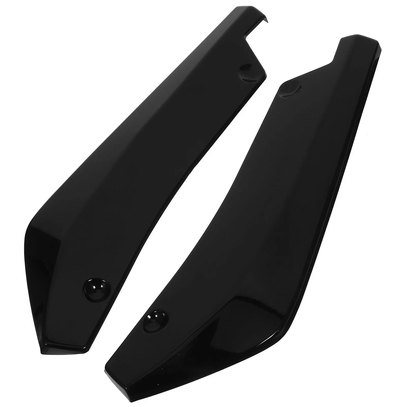 

2pcs Rear Bumper Lip Spoiler Black Car Exterior Accessories Aerodynamic Diffuser For Rear Bumper Wind Resistance Reduction