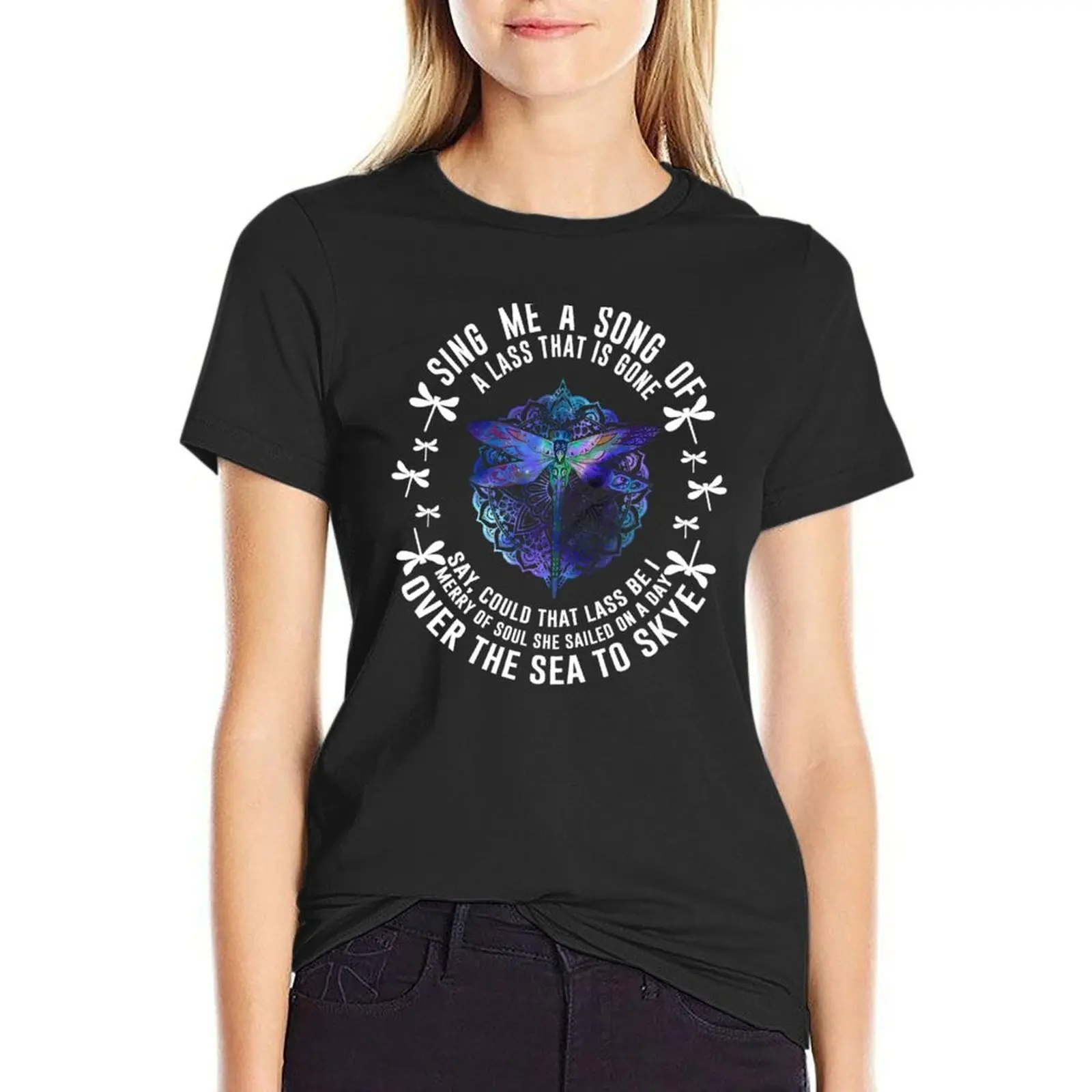 Sing Me A Song of A Lass That Is Gone Shirt. T-Shirt anime clothes plain sweat tight shirts for Women