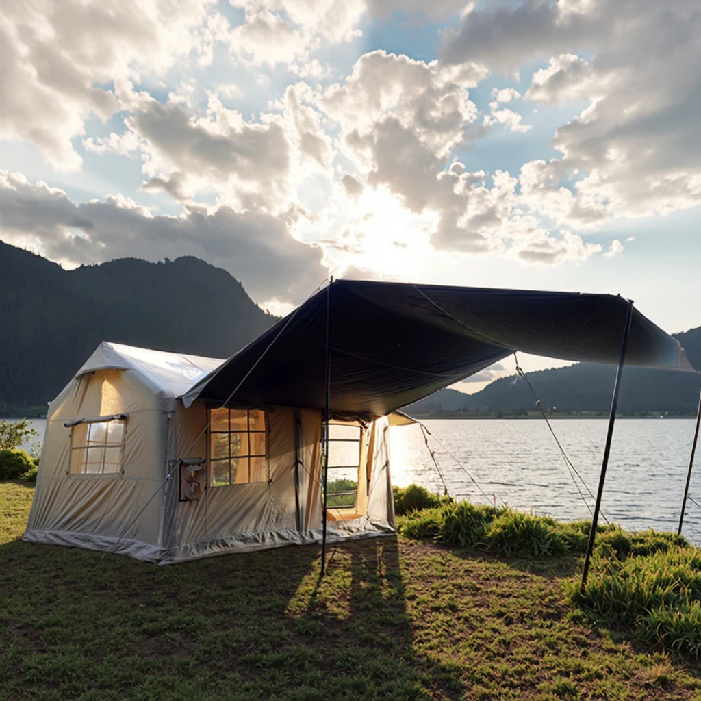 Wholesale Rain-Proof Oxford Cotton Outdoor Air Tent Beautiful Waterproof Camping Equipment for Inflatable Parties
