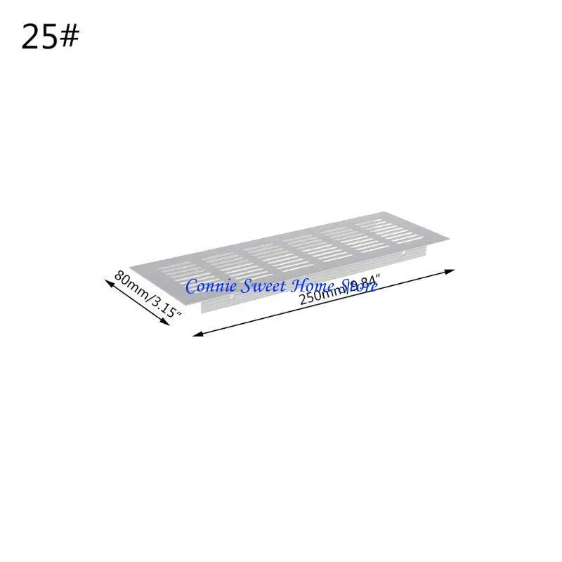 LXAF 150-500mm Perforated Sheet Air Vent Ventilation Grille Cover Perforated Sheet Web Plate Aluminium Air Vent Louvred Grill