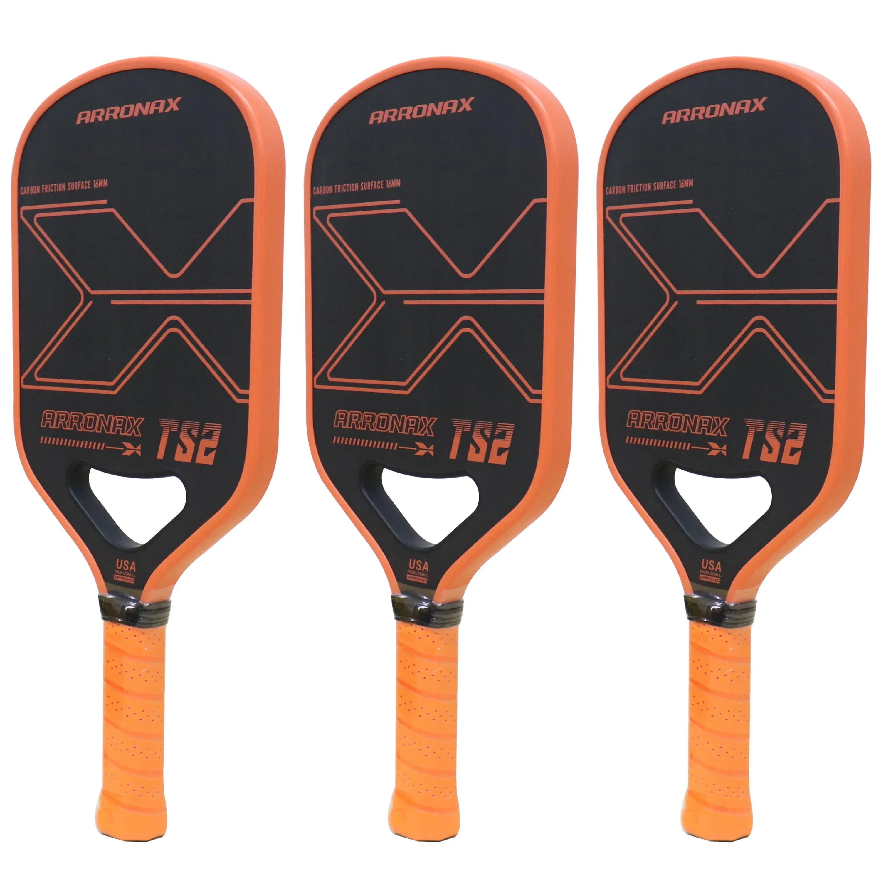 

Pickleball Paddle Carbon Surface with Bag Ball High and Grit Spin USAPA Compliant Carbon Fiber 16mm Paddle Racket