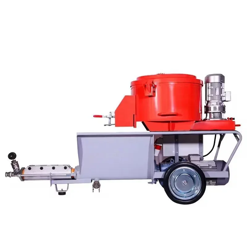 With CE Construction Cement Mortar Spray Machine Small Electric Wall Plastering Machine Concrete Stucco Mixer With Pump