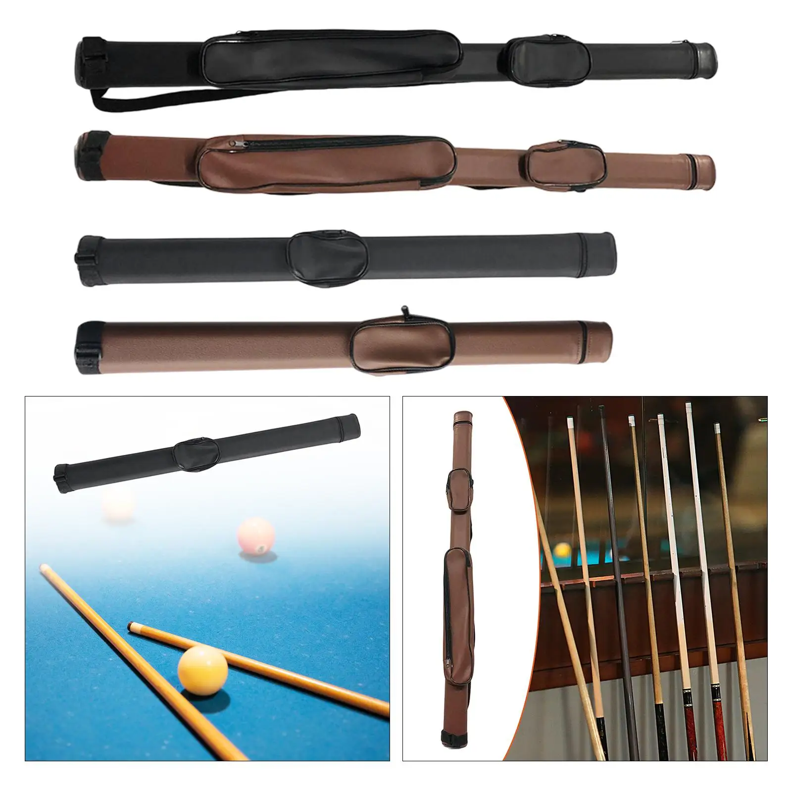 

Чехол для бильярдного кия с внешним карманом, сверхмощный футляр для переноски бильярдных палок