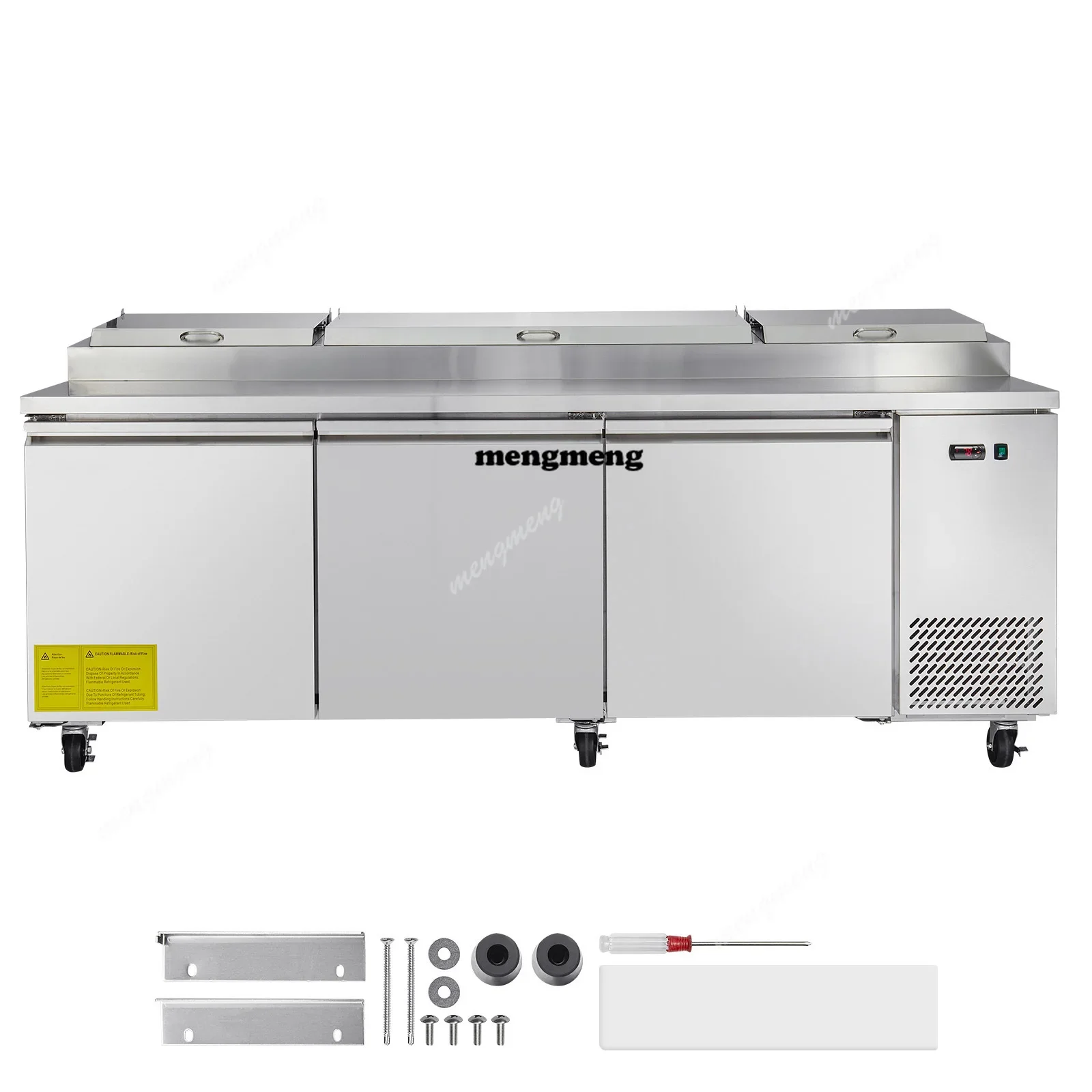 30.8 Cu.Ft Commercial Refrigerator Pizza Prep Refrigerated Table, 20
