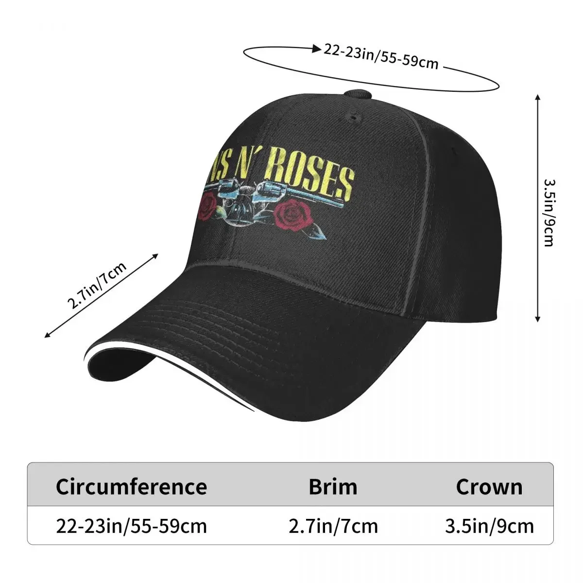 Gorra de béisbol de Heavy Metal Guns N Roses, sombrero de camionero Unisex para adolescentes, Snapback Hippie para correr, regalo divertido, Punk Rock, y2k, envío directo