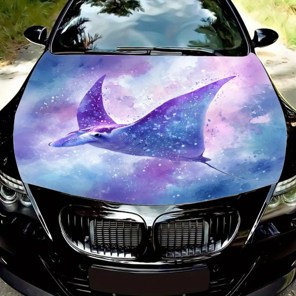 Manta Ray Car Hood Stickers, Truck Patterns, Colored Vinyl Stickers, Car Parts Decorative Stickers, Gifts