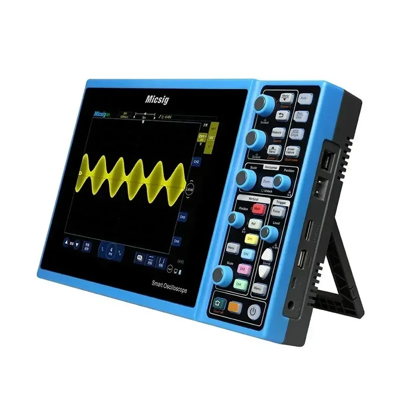 Micsig Digital Storage Oscilloscope 2CH 100MHz 1GSa/s Real Time Sampling Rate Handheld Smart Oscilloscope Analog STO1102C